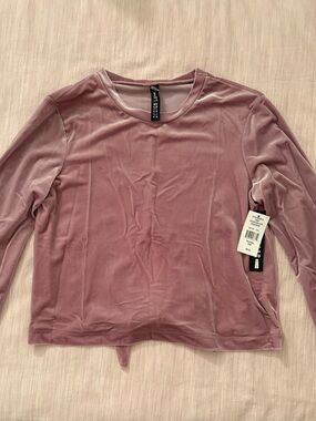 Design Lab Velvet Pink Long Sleeve Top